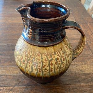 Handcrafted pottery pitcher by Wynot Pottery in  Wynot, NC.